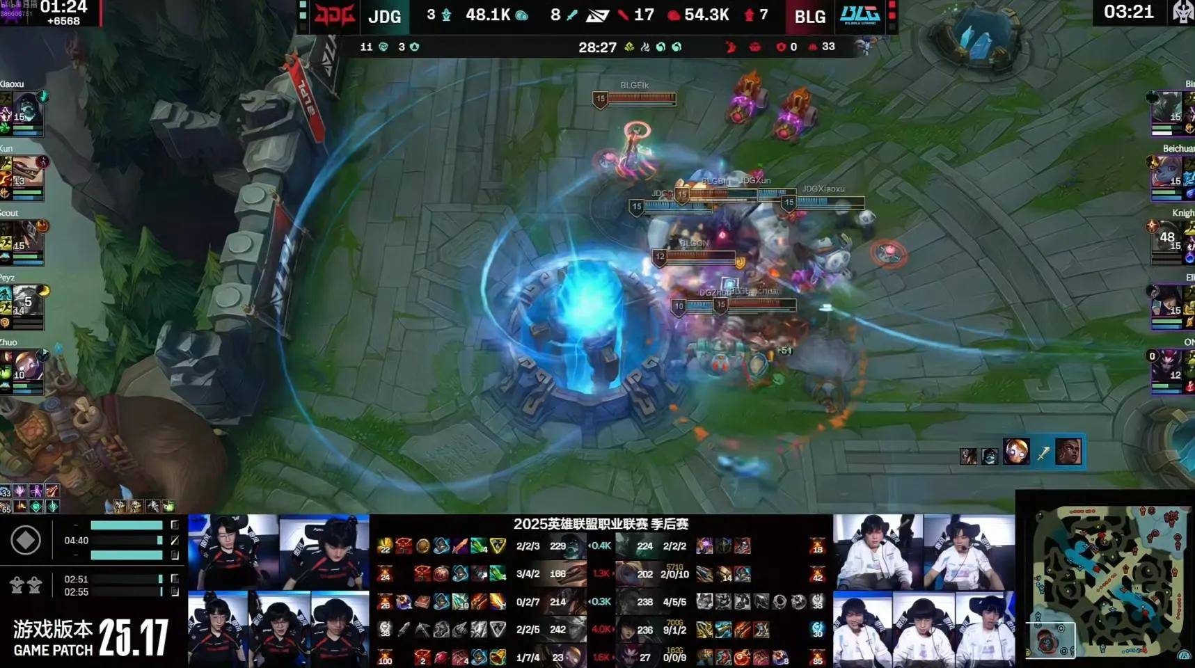 JDG力克DRX，Scout团战一打五宿敌对决入围赛，让粉丝疯狂欢呼